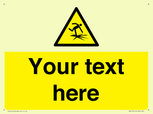 Custom warning thin ice